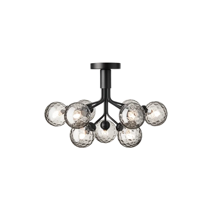 Apiales 9 Ceiling Lysekrone by Nuura in Satin black / optic smoked – product photo