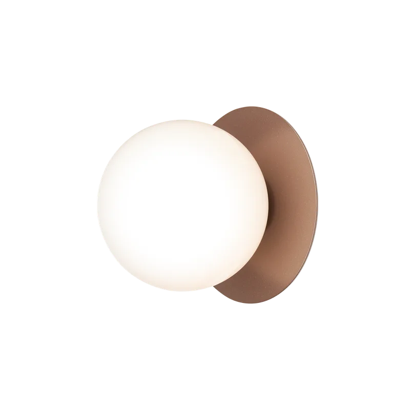 Liila 1 Outdoor Wall Lamp by Nuura in Dark bronze / opal – product photo