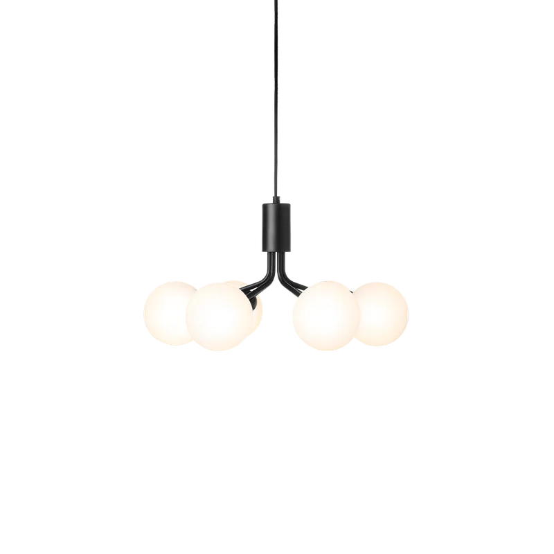 Apiales 6 Lysekrone by Nuura in Satin black / opal – product photo