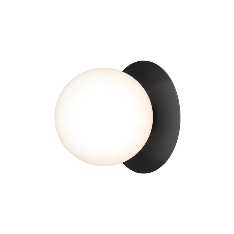Liila 1 Outdoor Wall Lamp by Nuura in Black / opal – product photo