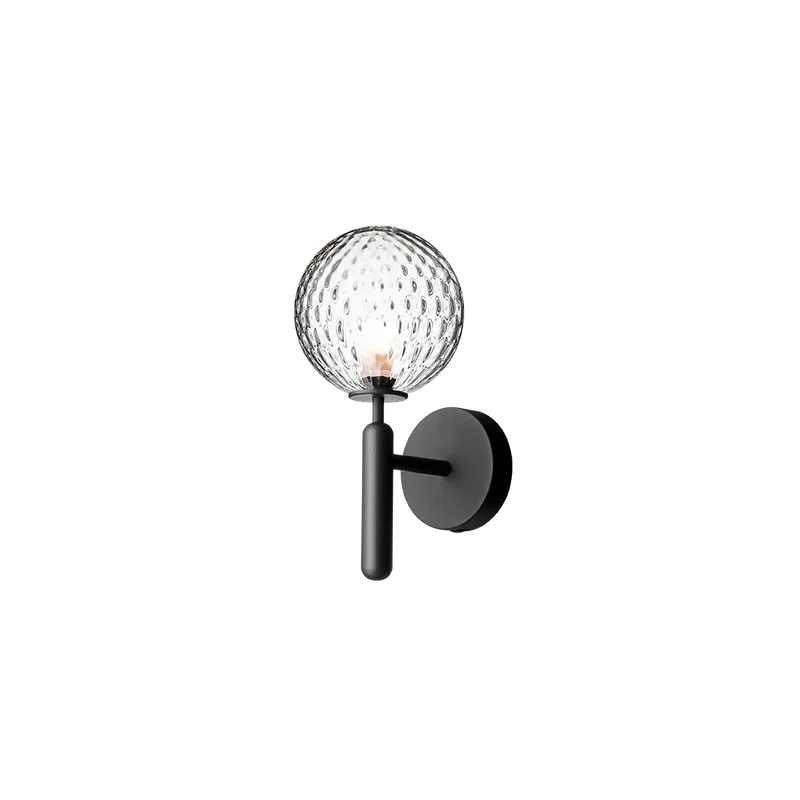 Miira Wall Lampe van Nuura in Rock grey / optic clear – productfoto