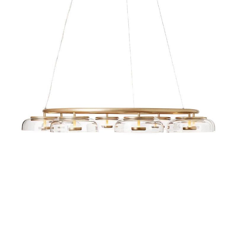 Blossi 8 Lysekrone, nordic gold / clear de Nuura – photo du produit
