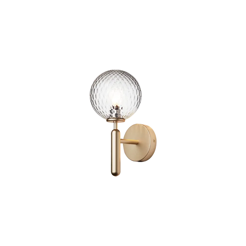 Miira Wall Lampe van Nuura in Brass / optic clear – productfoto