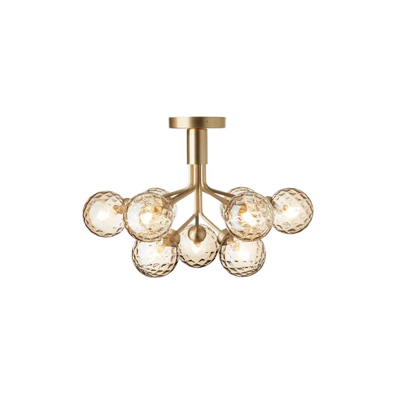 Apiales 9 Ceiling Lysekrone by Nuura in Brushed brass / optic gold – product photo