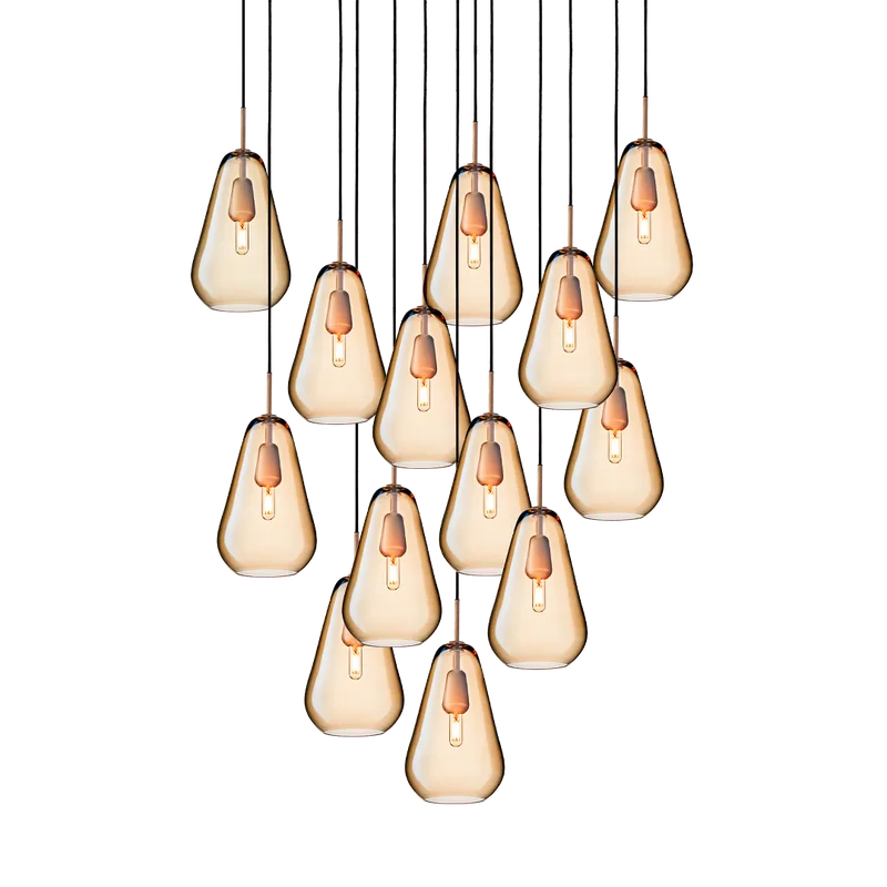 Anoli 13 Lysekrone von Nuura in Nordic gold / gold – Produktfoto