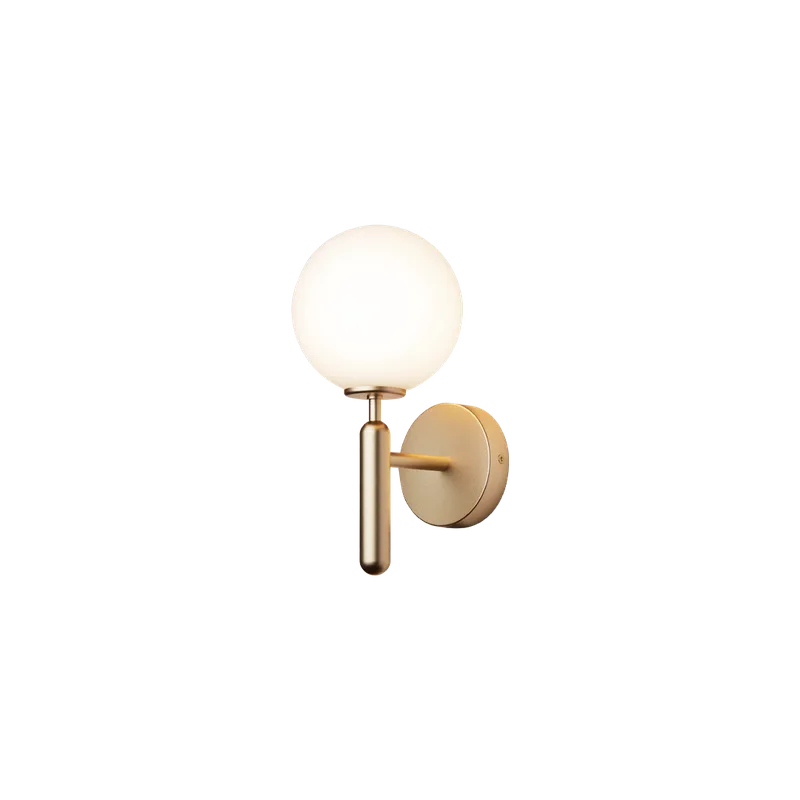 Miira Wall Lampe by Nuura in Brass / opal – product photo