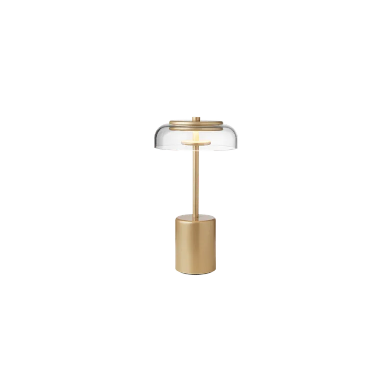 Blossi Table Mini Bærbar Lampe de Nuura en Nordic gold / clear – photo du produit