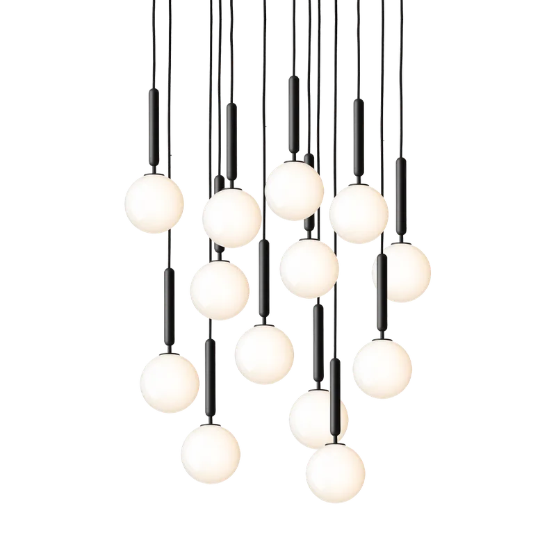 Miira 13 Lysekrone by Nuura in Rock grey / opal – product photo