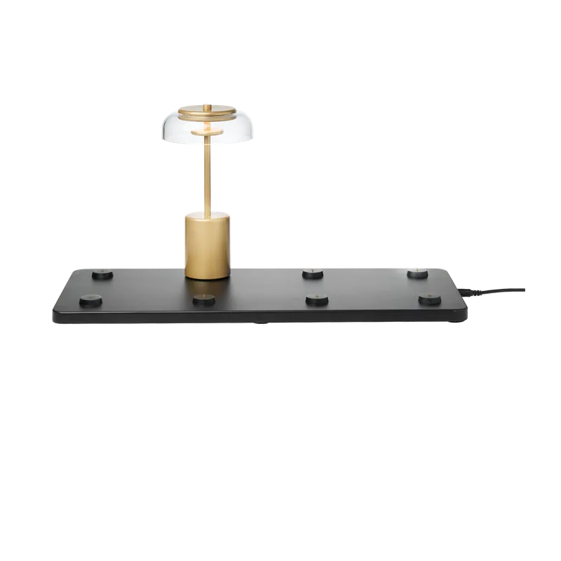 Blossi Table Mini 8 pcs set Lampe by Nuura in Portable PRO, nordic gold / clear – product photo