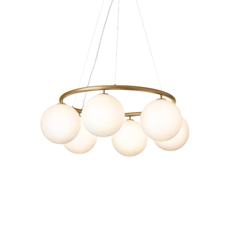 Miira 6 Circular von Nuura in Brass / opal – Produktfoto