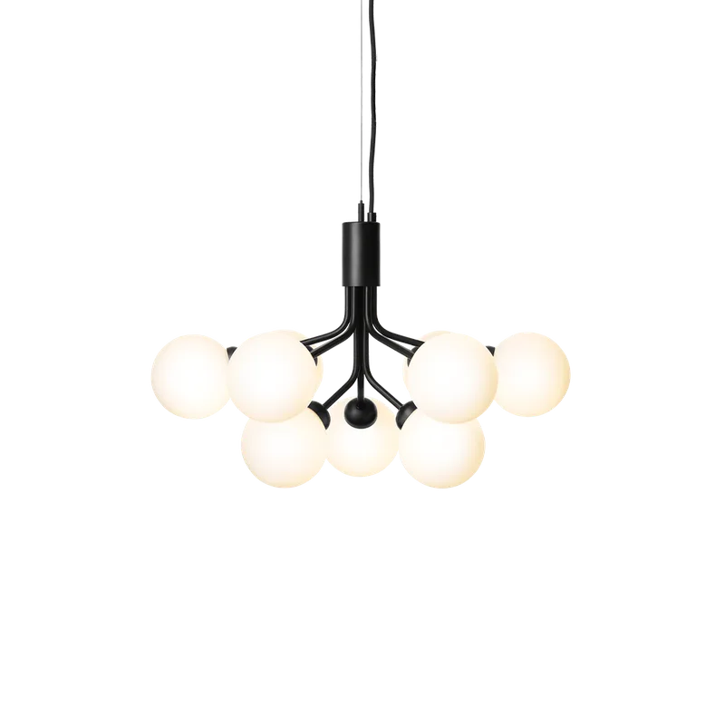 Apiales 9 Lysekrone de Nuura en Satin black / opal – photo du produit