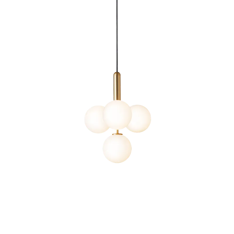 Miira 4 Lysekrone de Nuura en Brass / opal – photo du produit