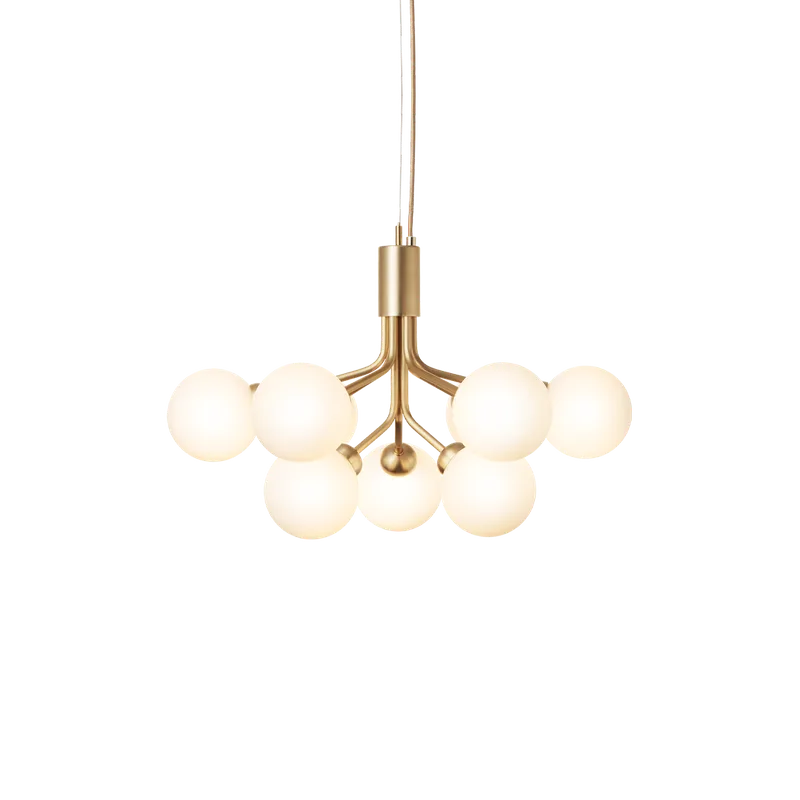 Apiales 9 Lysekrone by Nuura in Brushed brass / opal – product photo