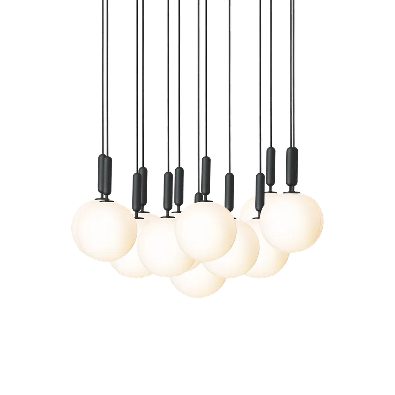 Miira 13 Large Lysekrone by Nuura in Rock grey / opal – product photo