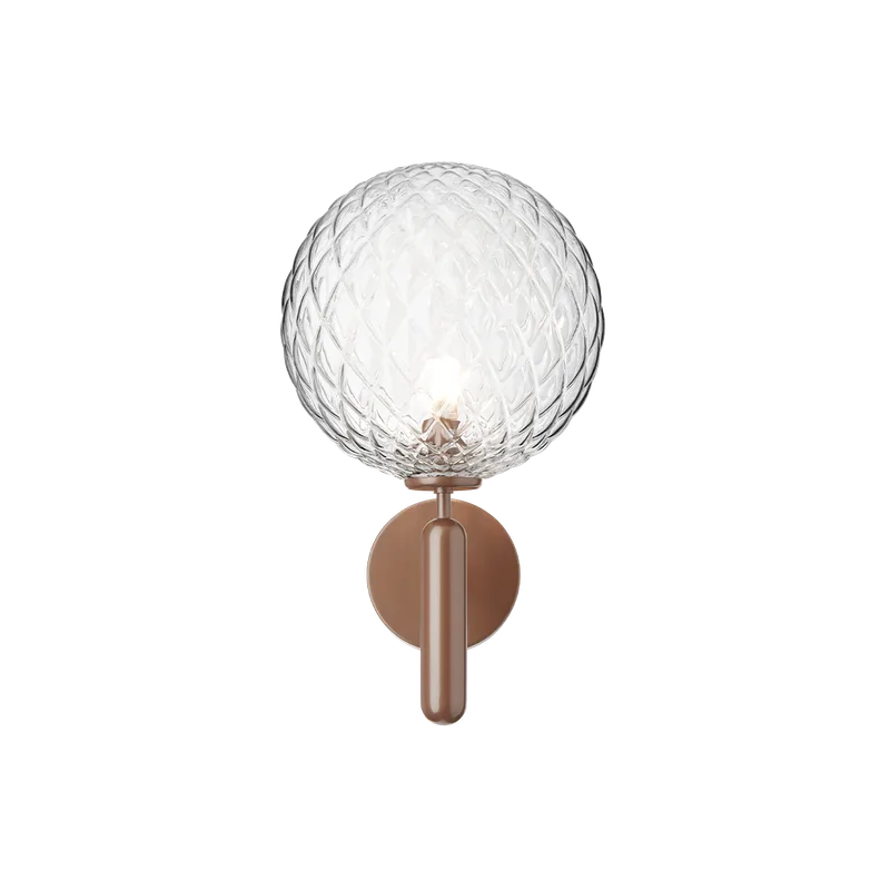 Miira Wall Outdoor Lampe von Nuura in Dark bronze / optic clear – Produktfoto