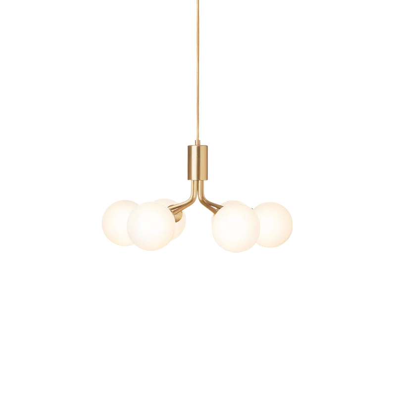 Apiales 6 Lysekrone by Nuura in Brushed brass / opal – product photo
