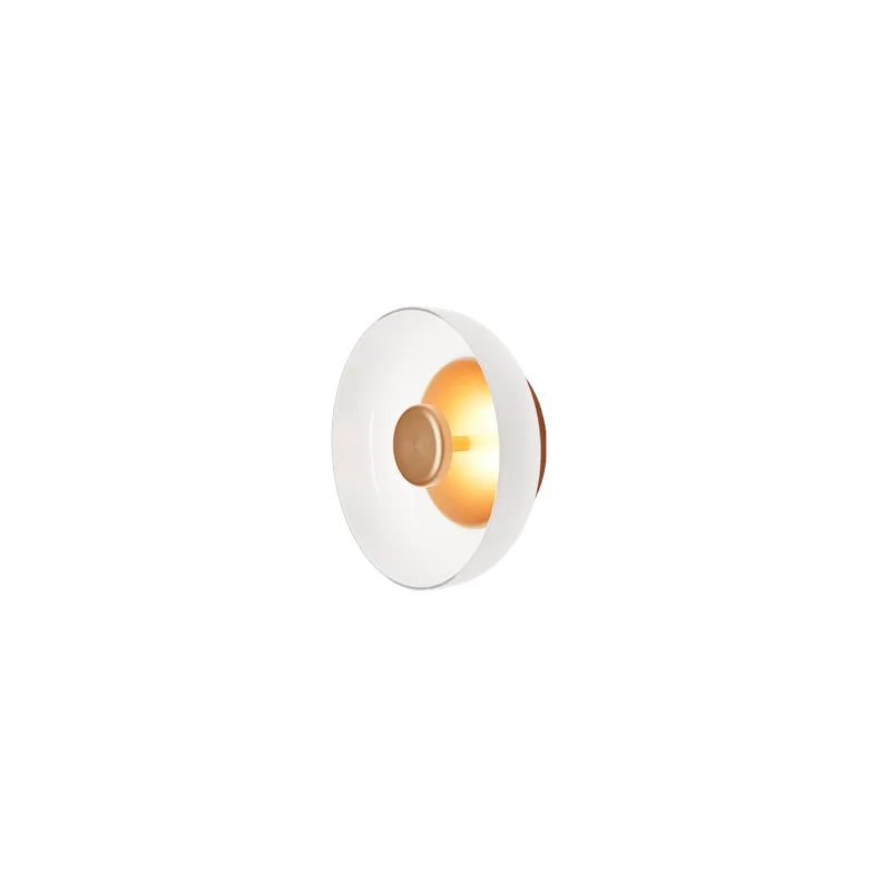Blossi Wall Ø23 Lampe by Nuura in Nordic gold / opal – product photo
