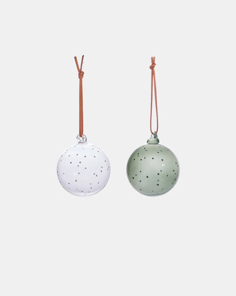 Natale Christmas Glass Ball - Pack of 2 van OYOY Living Design – productfoto