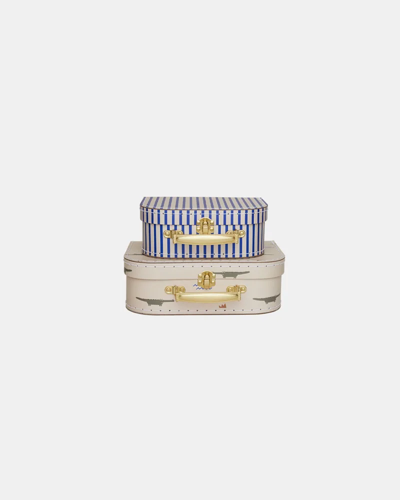 Mini Suitcase Crocodile & Stripe - Set of 2 van OYOY Living Design – productfoto