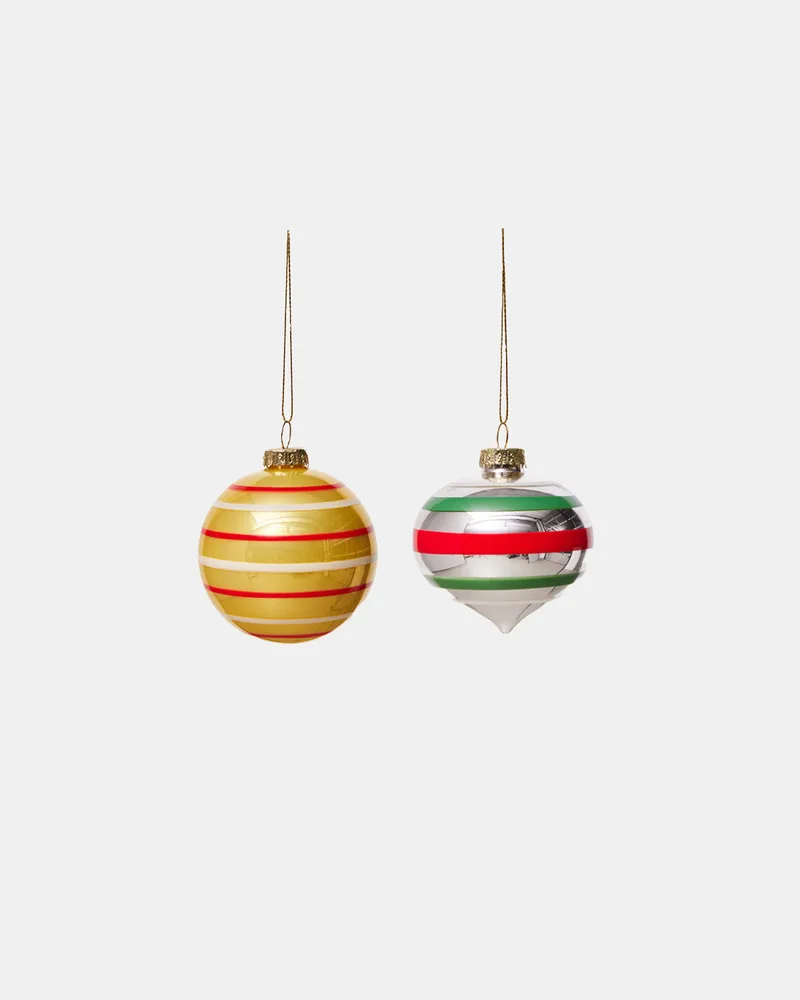 Vintage Christmas Glass Ball No. 3 - Pack of 2 van OYOY Living Design – productfoto