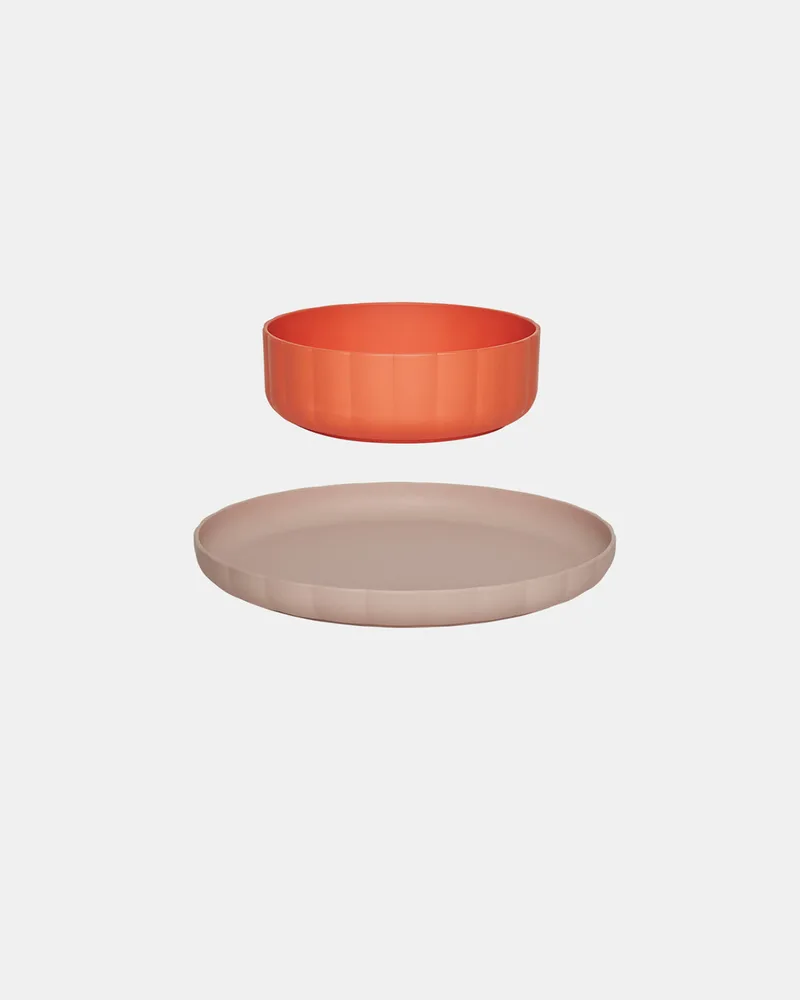 Pullo Plate & Bowl - Set of 2 van OYOY Living Design – productfoto