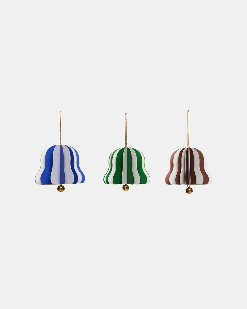 Christmas Bell Paper Ornament - Pack of 3 van OYOY Living Design – productfoto
