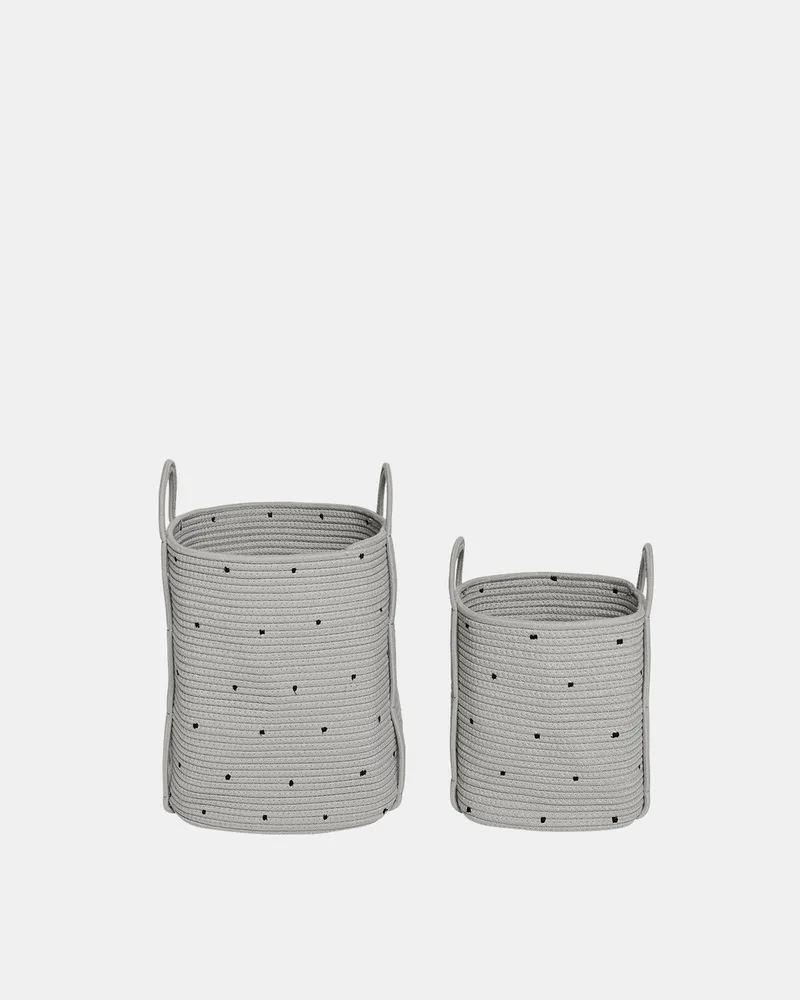 Dot Cotton Rope Basket - Set of 2 van OYOY Living Design – productfoto