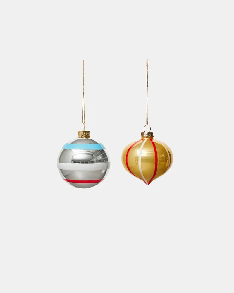Vintage Christmas Glass Ball No. 2 - Pack of 2 de OYOY Living Design – photo du produit