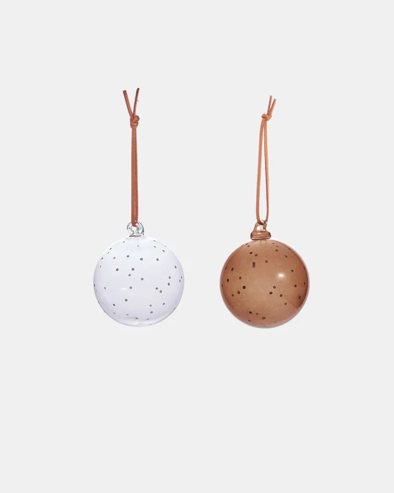 Natale Christmas Glass Ball - Pack of 2 by OYOY Living Design – product photo
