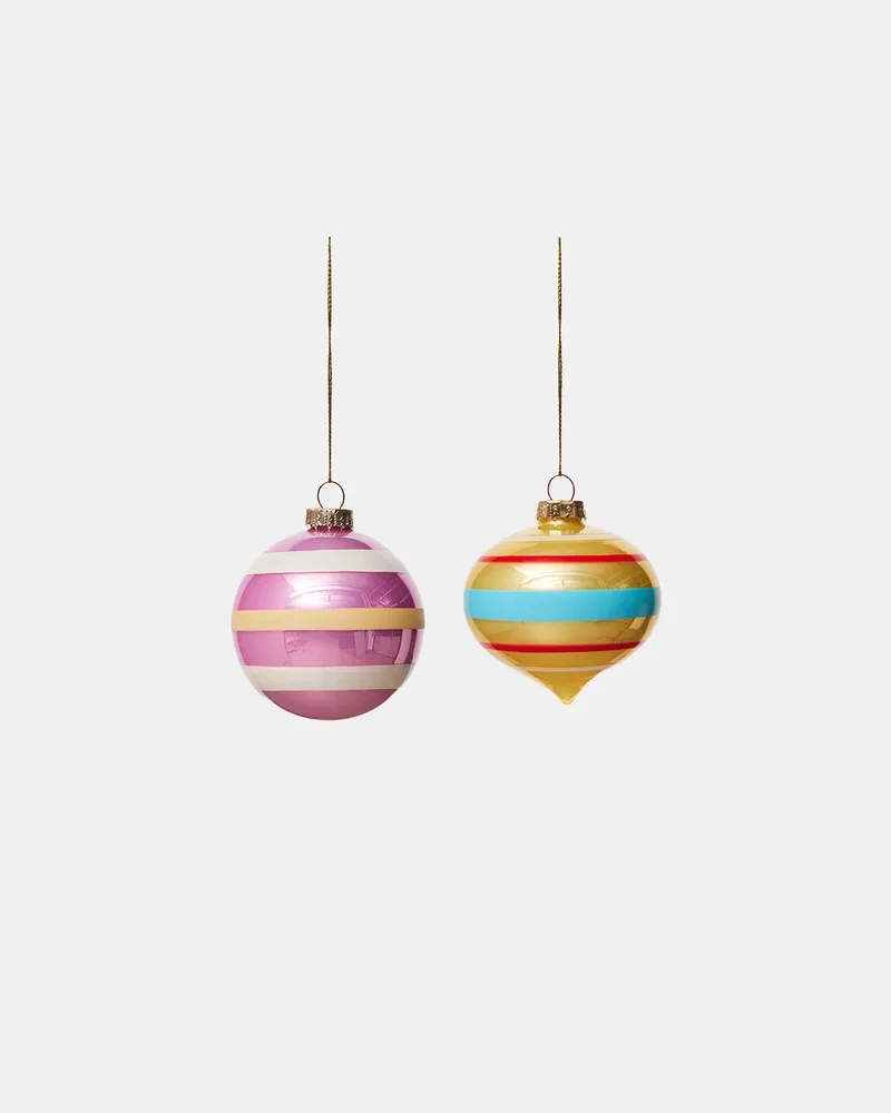Vintage Christmas Glass Ball No. 1 - Pack of 2 by OYOY Living Design – product photo