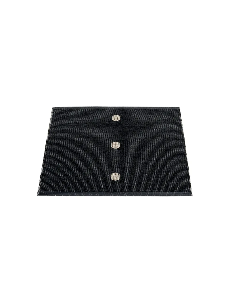 PEG Black - Small Rug by Pappelina in Black, Small Rug, 70 × 60 cm – product photo
