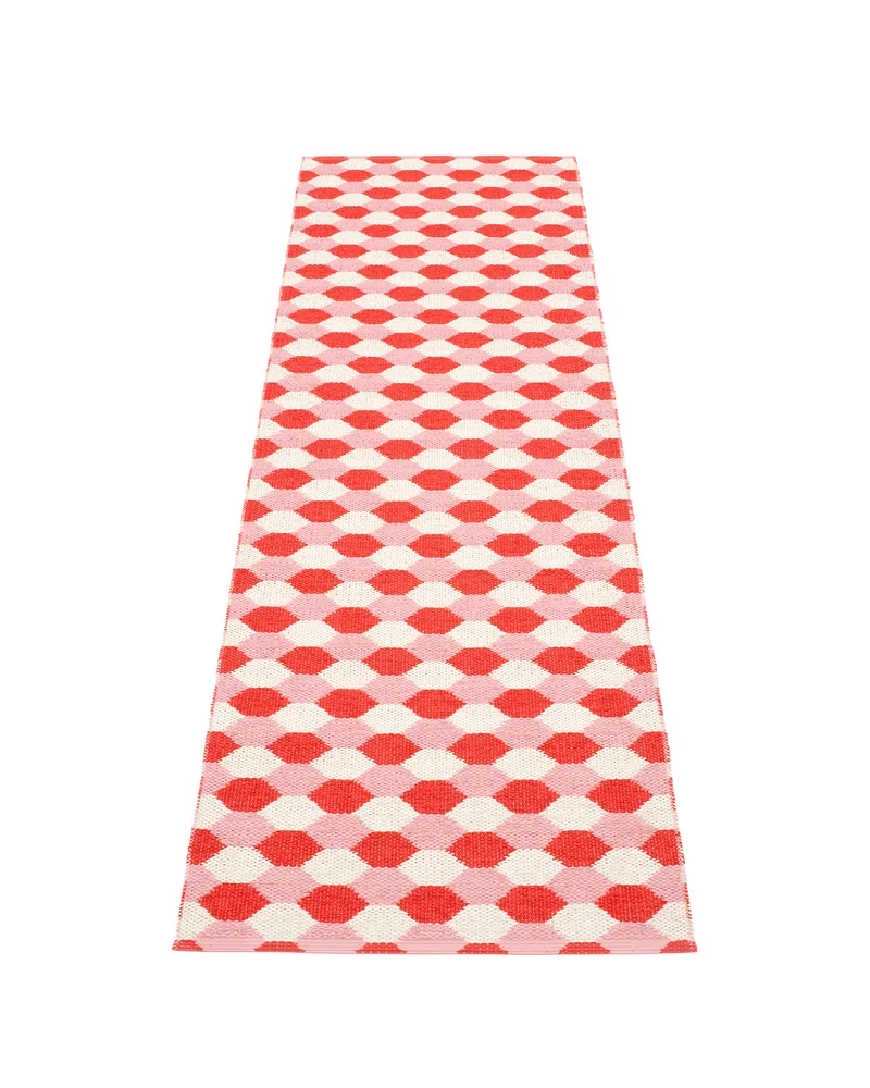 DANA Coral Red - Runner Rug by Pappelina in Coral Red, Runner Rug, 70 × 100 cm – product photo