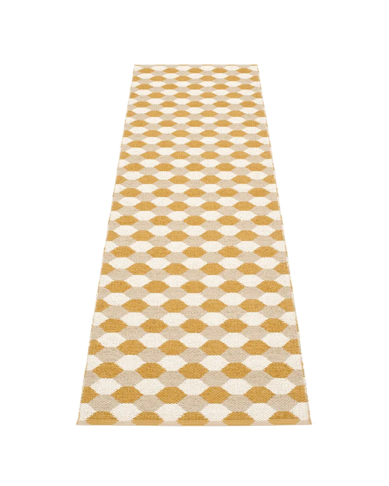 DANA Ochre - Runner Rug by Pappelina in Ochre, Runner Rug, 70 × 100 cm – product photo