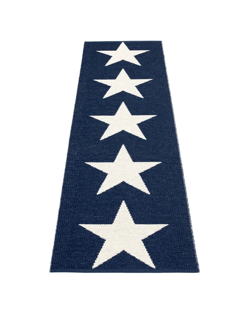 VIGGO ONE Dark Blue - Runner Rug by Pappelina in Dark Blue, Runner Rug, 70 × 150 cm – product photo