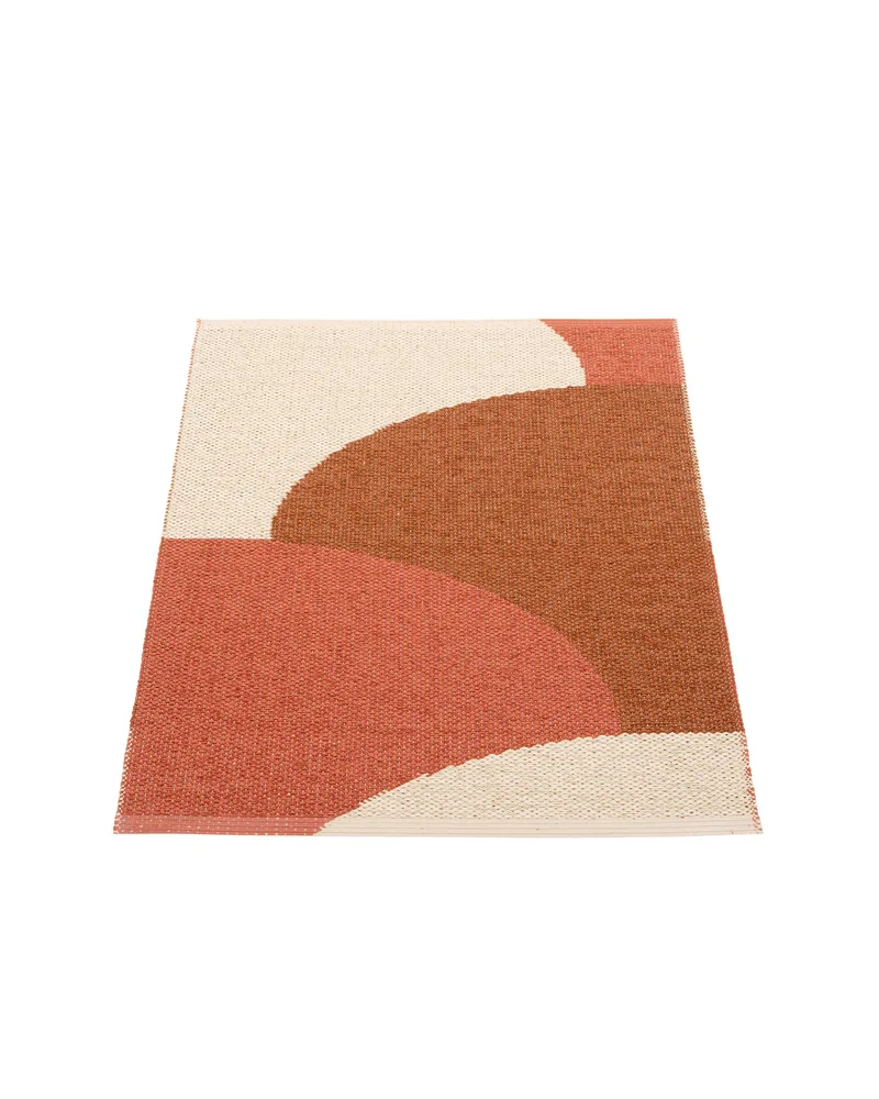 HILL Brick - Small Rug by Pappelina in Brick, Small Rug, 70 × 90 cm – product photo