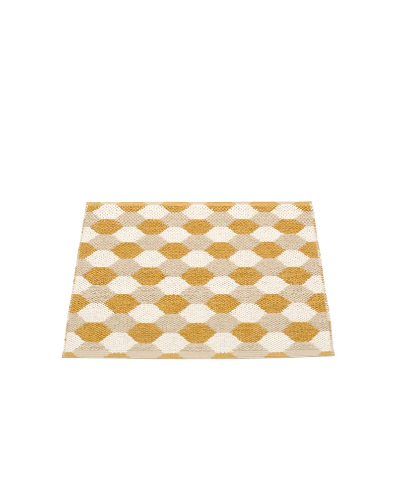 DANA Ochre - Small Rug by Pappelina in Ochre, Small Rug, 70 × 60 cm – product photo