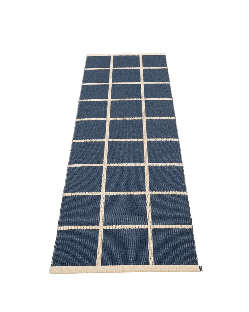 CRISS Dark Blue - Runner Rug by Pappelina in Dark Blue, Runner Rug, 70 × 150 cm – product photo