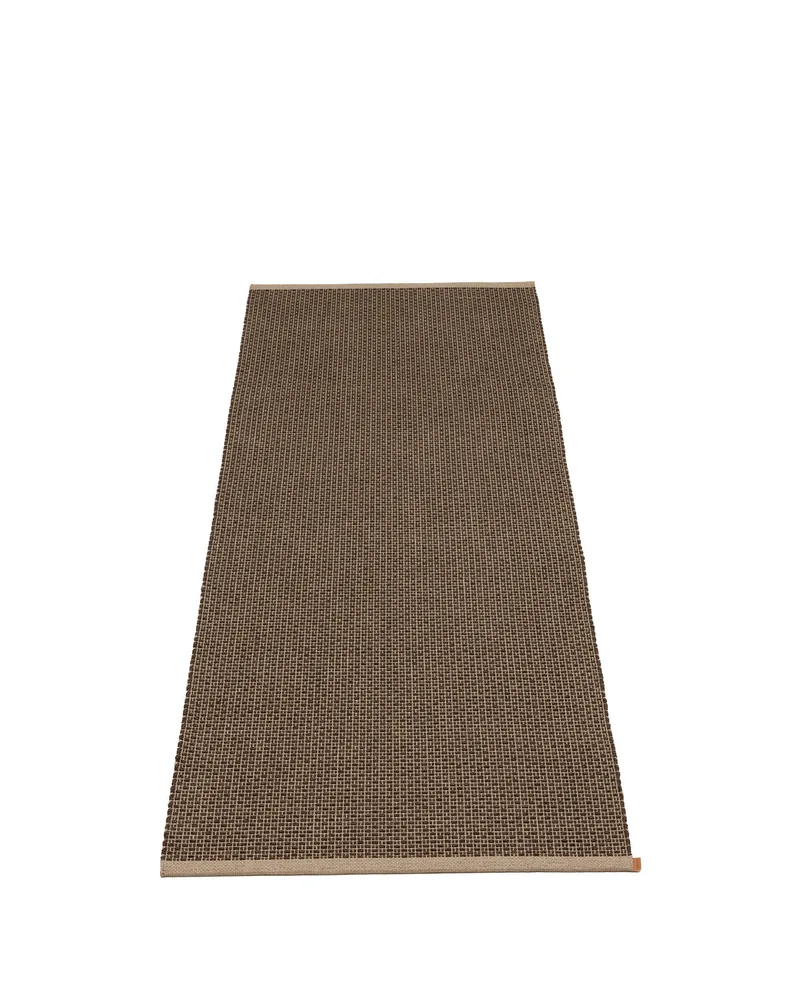 NILS Dark Brown - Runner Rug by Pappelina in Dark Brown, Runner Rug, 70 × 120 cm – product photo