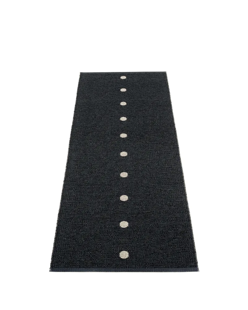 PEG Black - Runner Rug by Pappelina in Black, Runner Rug, 70 × 140 cm – product photo