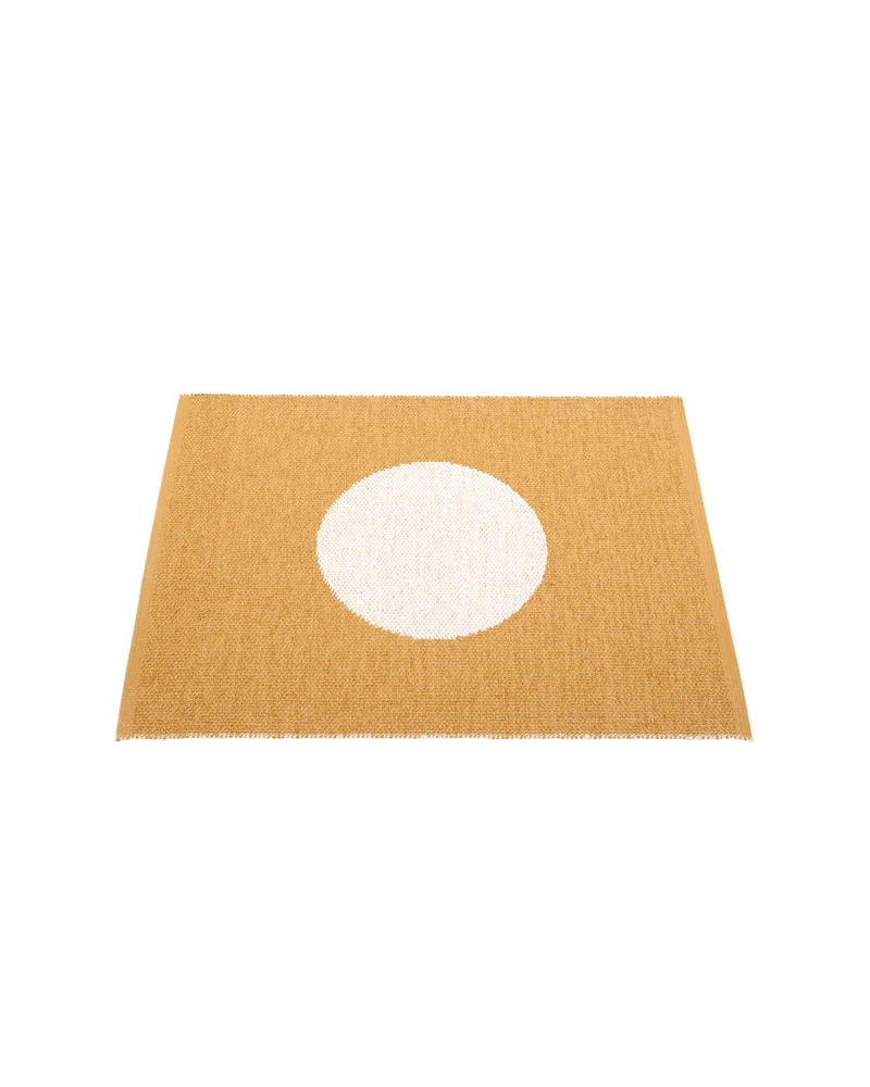 VERA Ochre - Small Rug by Pappelina in Ochre, Small Rug, 70 × 90 cm – product photo