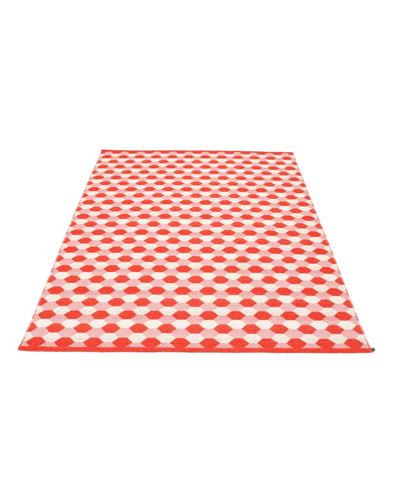 DANA Coral Red - Area Rug by Pappelina in Coral Red, Area Rug, 180 × 275 cm – product photo