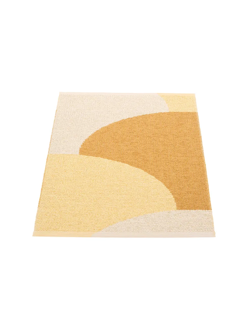 HILL Ochre - Small Rug by Pappelina in Ochre, Small Rug, 70 × 90 cm – product photo