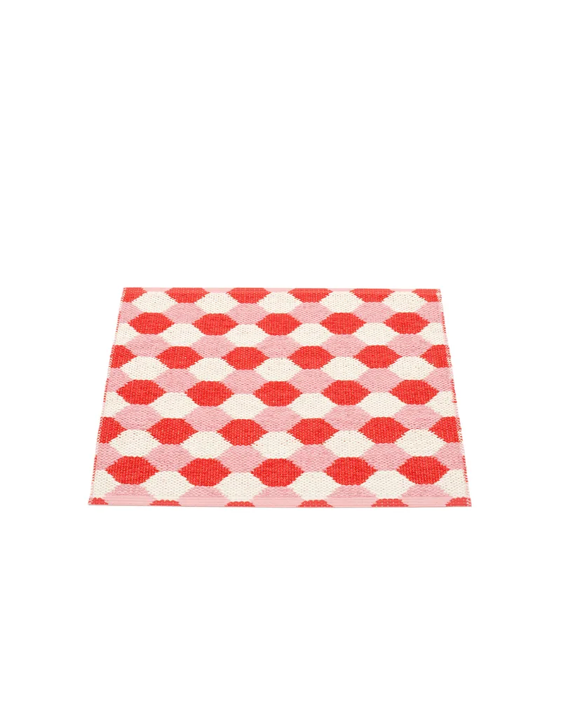 DANA Coral Red - Small Rug by Pappelina in Coral Red, Small Rug, 70 × 60 cm – product photo