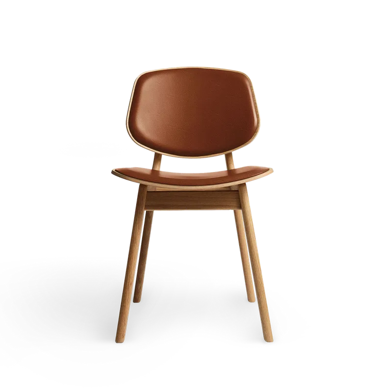 Pandora Dining by Ro Collection in Oiled Oak, Rio Leather Cognac – product photo