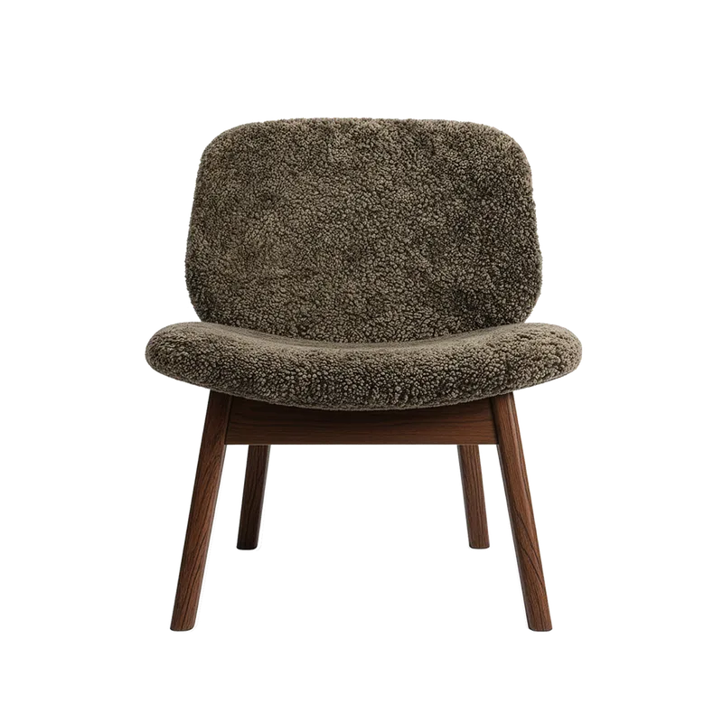 Pandora Lounge Sheepskin by Ro Collection in Smoked Oak, Sahara – product photo 2 of 2