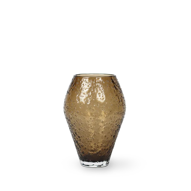 Crushed Glass Vase, Small von Ro Collection in Sepia brown – Produktfoto