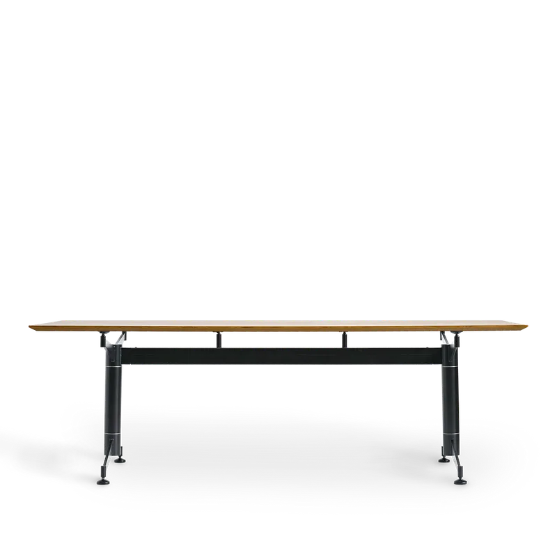 Star Table Rectangle / Veneer van Ro Collection in 72-75 / L180 / D100, Veneer / Matte lacquered, Black – productfoto