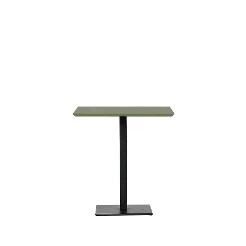 Galley Café Table / Linoleum de Ro Collection en 70 / 70, Linoleum / Olive, Black – photo du produit