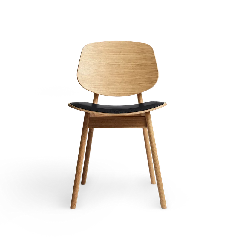 Pandora Dining von Ro Collection in Oiled Oak, Rio Leather Black – Produktfoto