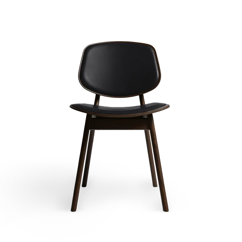 Pandora Dining by Ro Collection in Smoked Oak, Rio Leather Black – product photo